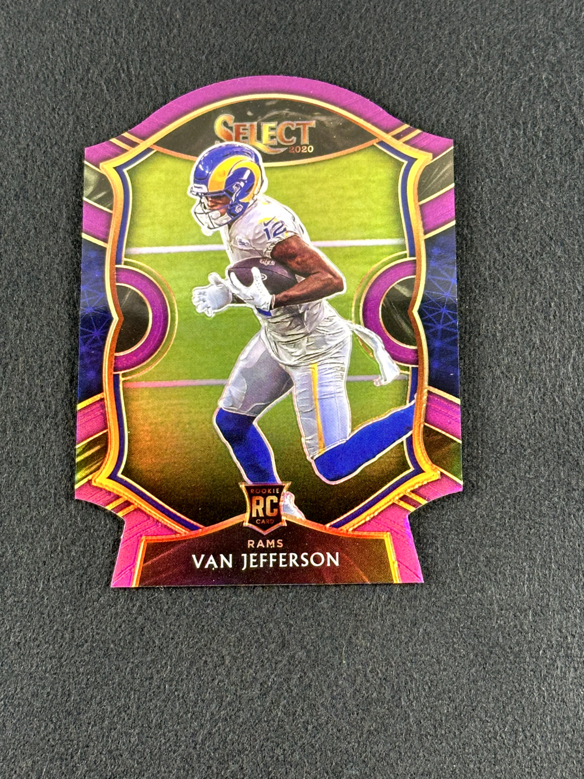 2020 Panini Select VAN JEFFERSON Purple Die-Cut Prizm RC Concourse #71 LA Rams