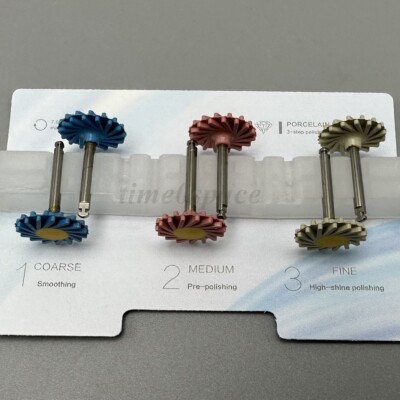 1 Kit/*6 Dental Diamond Impregnated Polishing System 3-Step