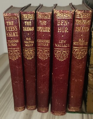 Collins Classic Red Gilt Leather Bound 1930s Vintage Book Collins Classic Red Gilt Leather Bound 1930s Vintage Book