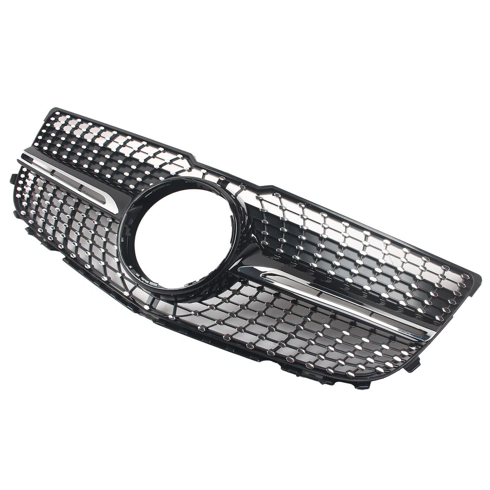 Black Front Grill For 2013-2015 Mercedes-Benz GLK250 GLK300 GLK350 X204 Grille - Imagem 4 de 4