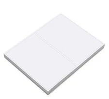 2 Labels per Page (5.5" x 8.5" Labels Size) Page Size 8.5" x 11" (800 Labels)