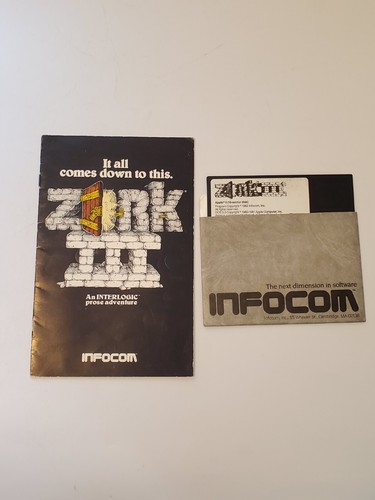 ZORK III Apple II (16 SECTOR DISK) 5.25" Floppy Computer Game 1982 Infocom EUC