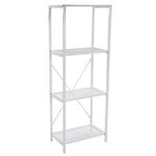 Scaffale 4 ripiani mobile con mensole libreria bianco per casa studio ufficio po