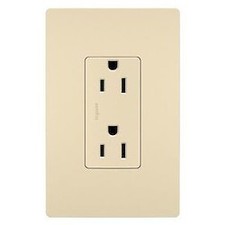 Pass  Seymour Duplex Outlet, Thermoplastic, Ivory, 5-15R Configuration