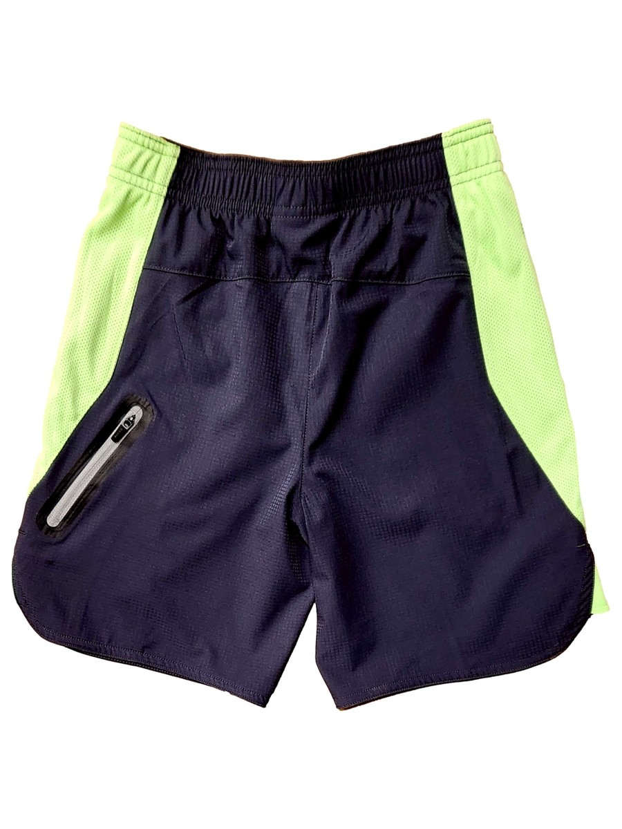 Reebok Boys Gray & Lime Green Zipper Pocket Athletic