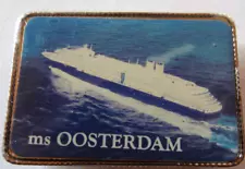 MS Oosterdam Cruise Ship Holland America Line Frame Metal Fridge Magnet