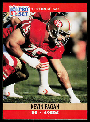 Kevin Fagan, 1990 Pro Set, #638, San Francisco 49ers, RC
