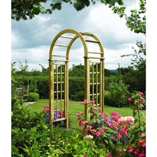 Wooden Garden Arch Trellis Climbing Plant Pathway 2.5m Pressure Treated 15yr