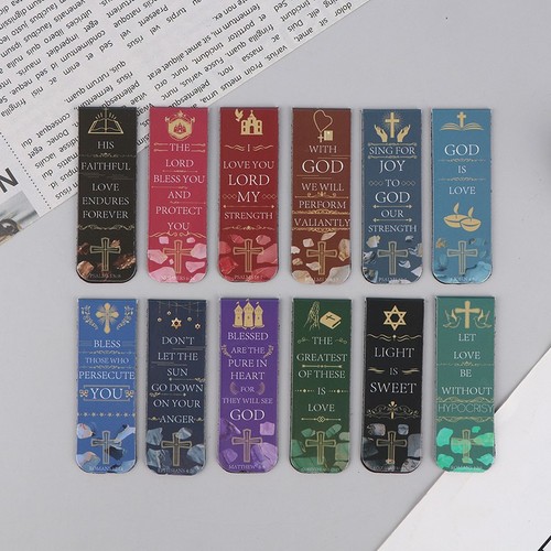 12pcs esthétique motivation biblique Bibles Bookmarks DIY Étudiants lecteurs _X - Photo 12/19