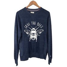 Champion Mens Save The Bees Sweatshirt Size M Navy Unisex Nature Granola Outdoor