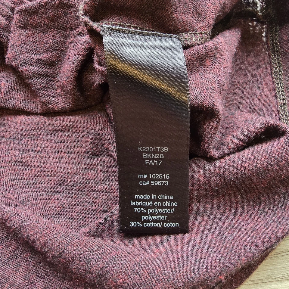 John Varvatos Shirt Mens Medium Purple Ombre Henley Long Sleeve Snap Soft Preppy - Image 4 of 4