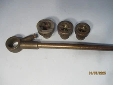 TOLEDO PIPE THREADING  & 3 DIES  3/8",1/2",3/4" PIPE DIE 17" PIPE HANDLE