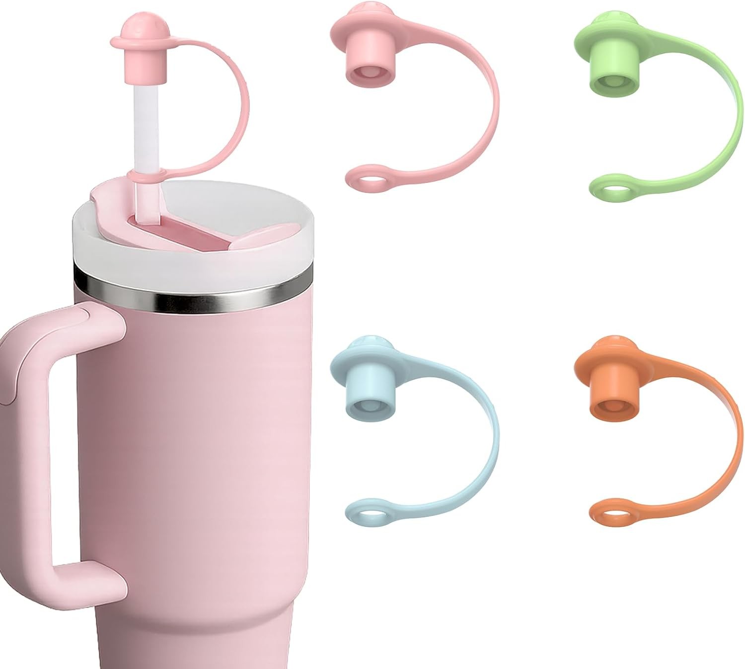 Silicone Straws Caps Compatible with Stanley Cup 20 30&40 oz Straw Cover Toppers