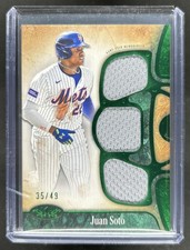 2026 Topps Tier One Juan Soto Jersey Green Foil Triple #/49 Mets