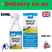 HG Mould Spray Effective Mould & Mildew Cleaner Removes Stains 500ml Free post 11.60 per litre