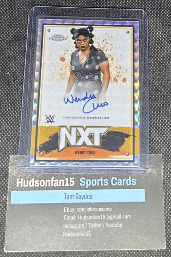 Wendy Choo 2025 Topps Chrome WWE NXT Auto #NXT-WCH Geometric Refractor Autograph