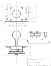 Green Illuminated LED Lighted Arcade Joystick for 4 or 8 way - JS4 Jamma, Mame