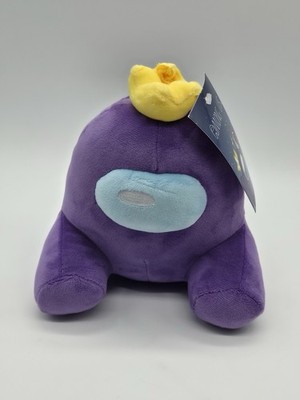 Among Us Purple w/ Crown Crewmate Plush Stuffed Figure 2021 Maximum Games NWT