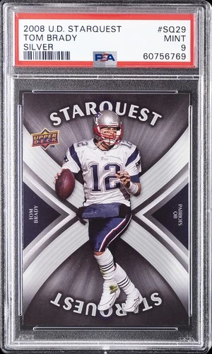 2008 UPPER DECK STARQUEST SILVER #SQ29 TOM BRADY PSA 9