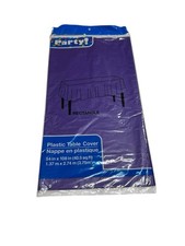 LOT OF 2 party plastic table cover rectangle 54x108 inches purple