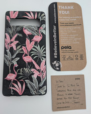 Pela Case veganes Gummi m. Vögeln Google Pixel 7a Handyhülle Hülle Pink Schwarz