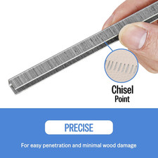 22 Gauge 71 Series 3/8" Crown Wide 3/8" Leg Length Galvanized Staples for Uph...