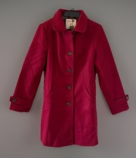 NWT Allegra K Women s Red Pea Coat, Button Front, Warm, Lined, Holiday Sz Medium