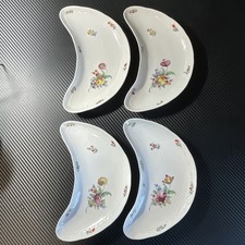 Nymphenburg Hand Painted Floral Salad / Bone Dishes  3768.865.6 Set of 4