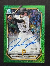 2026 Topps Bowman CPA-JJ Jared Jones 1st Chrome Prospects Auto Green /99 Pirates