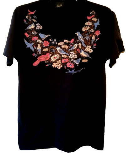 Screen Stars, Dollywood 3D Birds T Shirt Screen Stars Best USA Single Stitch Vintage M