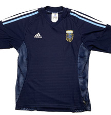 Vintage 02’ Adidas Argentina Away Jersey Soccer Futbol Blue Y2K 2000s Size Small