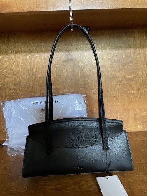 Freja New York Caroline Black Grain Vegan Leather Handbag | eBay