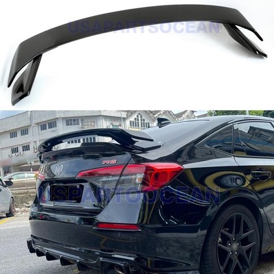 FOR 2022-2026 Honda Civic Sedan HP Sty Rear Trunk  Spoiler Lid Wing Glossy Black
