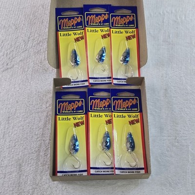 NOS LOT (6)  Mepps Little Wolf Spoon Lure Size 1/8oz LW18P S/B Worlds #1 