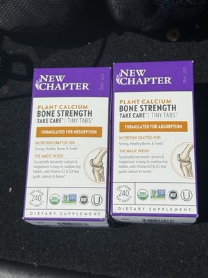 2 Pack New Chapter Plant Calcium Bone Strength Supplement - 240 Tablets 03/2027