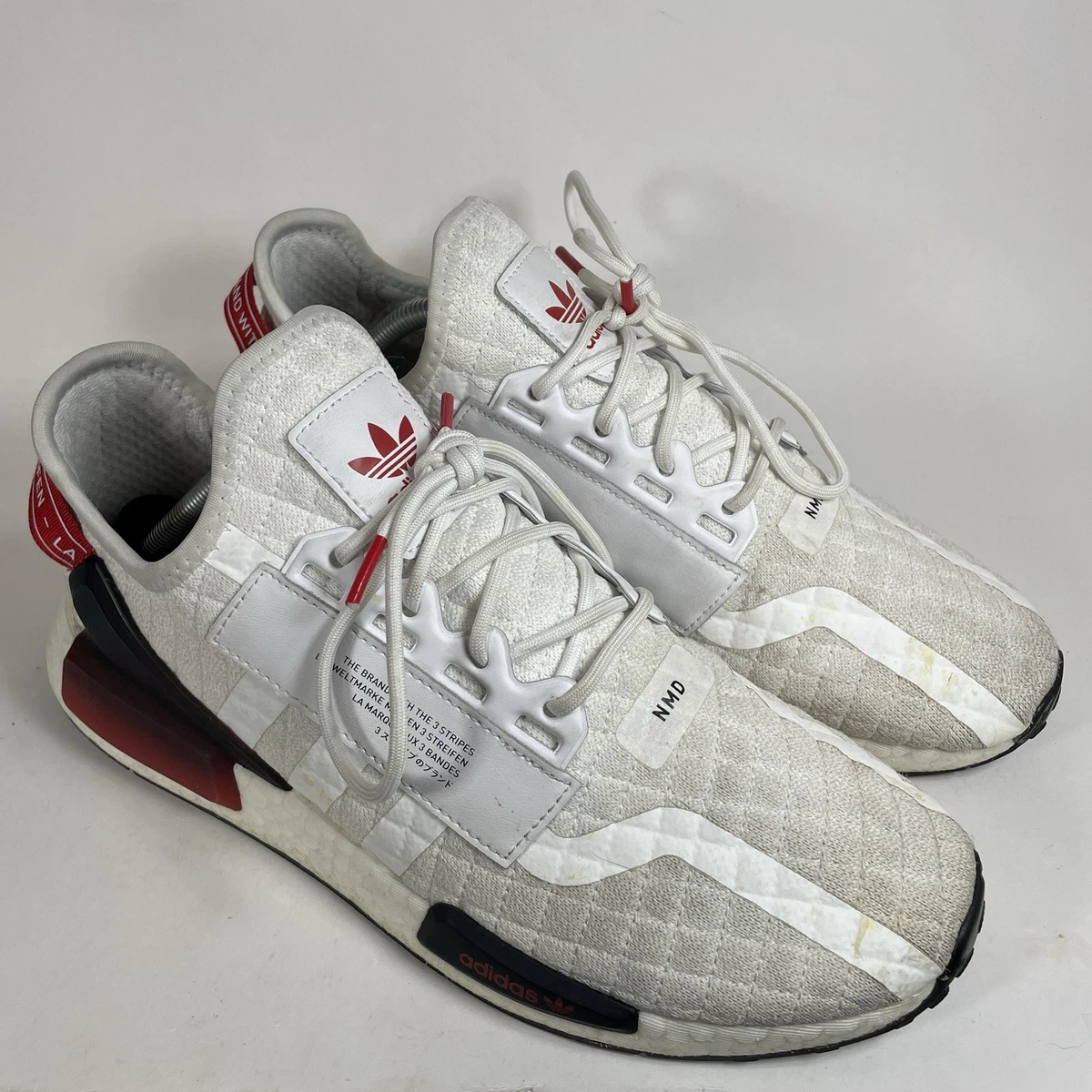 Adidas NMD_R1 V2 Black Solar Red for sale | eBay