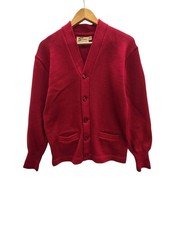 Vintage Smiths Varsity Shop Red Letterman Cardigan Sweater Wool Size Medium
