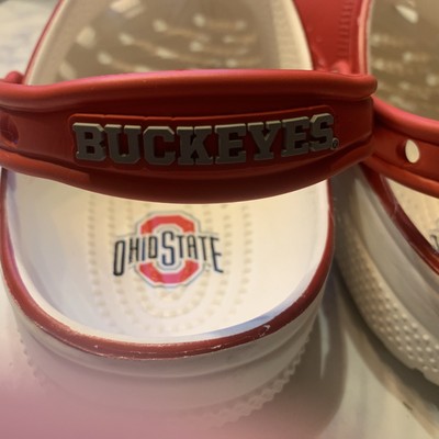 Crocs Ohio State Buckeyes Classic Clogs Mens 8 Womens 10 Red/White Slip On Shoes Crocs Ohio State Buckeyes Classic Clogs Unisex Mens Size 8  main image 4