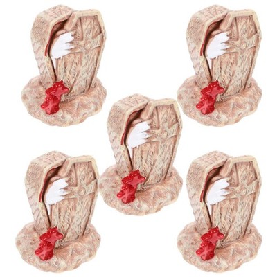 5pcs Halloween Miniatur -Verzierungen Halloween Elements Harz kleine Figuren