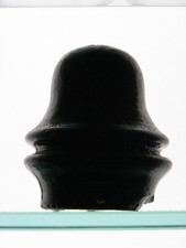 CD 718 [10] No embossing olive green blackglass threadless glass insulator