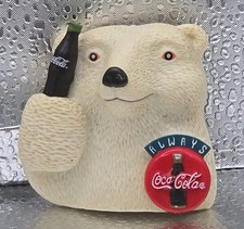 Vintage Coca Cola Polar Bear Fridge Magnet Coke 1995 Christmas