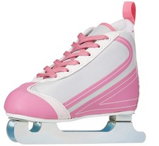 Lake Placid Starglide Girls Double Runner Figure Ice Skates Size 2 White Pink