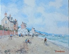 DUBORD Jean Pierre   NEW  "LA PLAGE DANS LE CALVADOS"