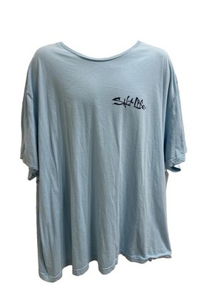 Salt Life Men s 4X Blue Short Sleeve 100% Cotton T-Shirt Preshrunk Graphic Print