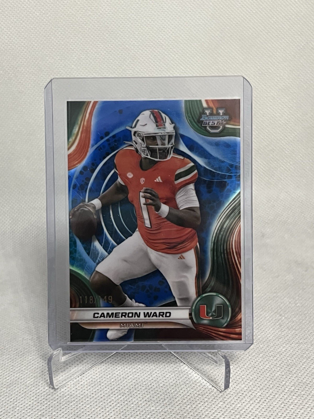 2024 Bowman University Best #8 Cameron Ward Blue Refractor #118/149