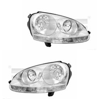 Scheinwerfer Set Links & Rechts Chrom H7/H7 FüR VW Golf V 1K1 1K5 Jetta III 1K2