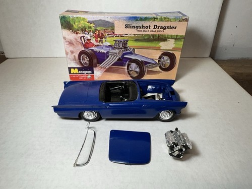 Vintage Ford Thunderbird 1:24 Model Kit & Monogram Slingshot Dragster Engine Box