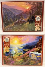 2x Cobble Hill BRIGHT MOMENT / MORE TO EXPLORE 275 Piece Puzzle BEAR Mountains