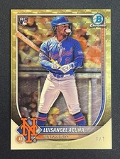 1/1 SUPERFRACTOR LUISANGEL ACUNA ROOKIE VARIATION 2025 BOWMAN CHROME SAPPHIRE IV