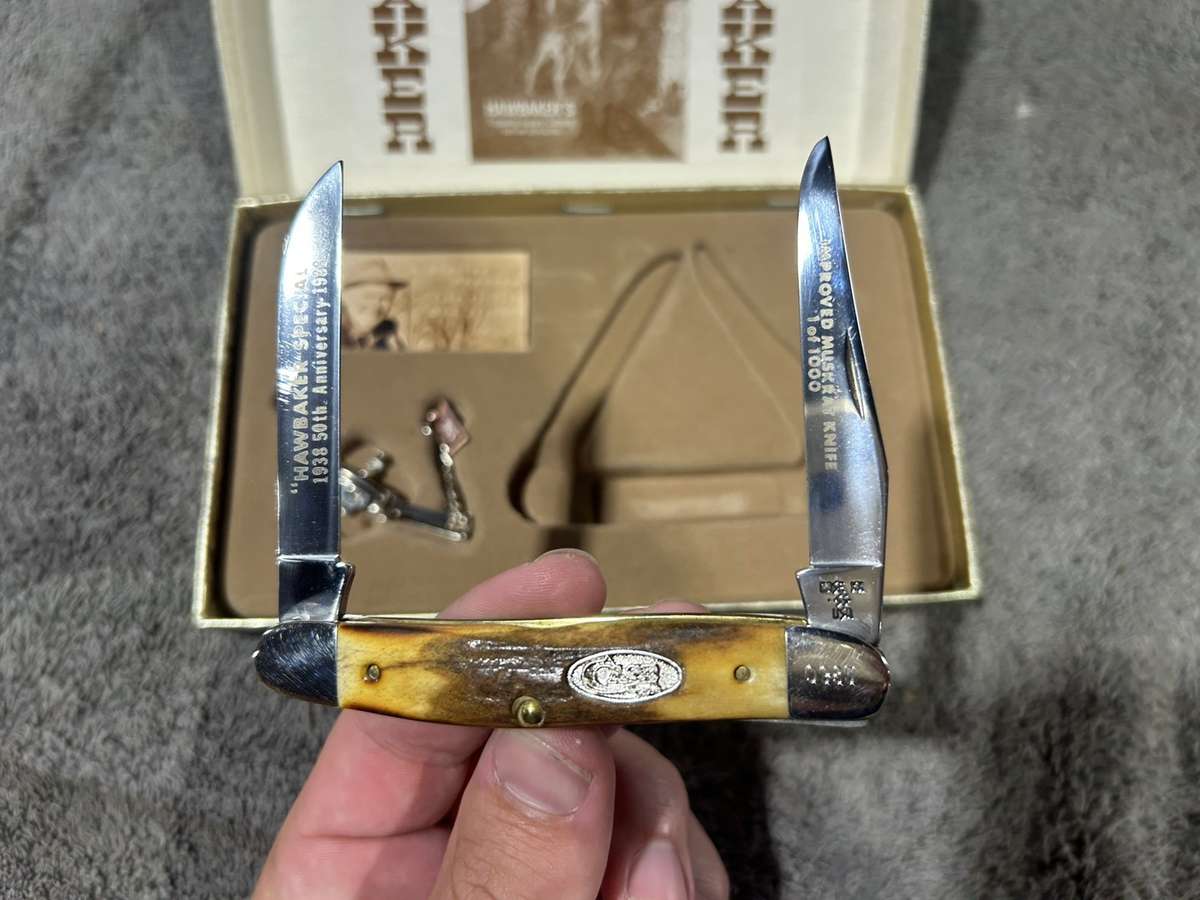 Case XX 1988 Hawbaker Special Improved Muskrat Stag Handle Pocket